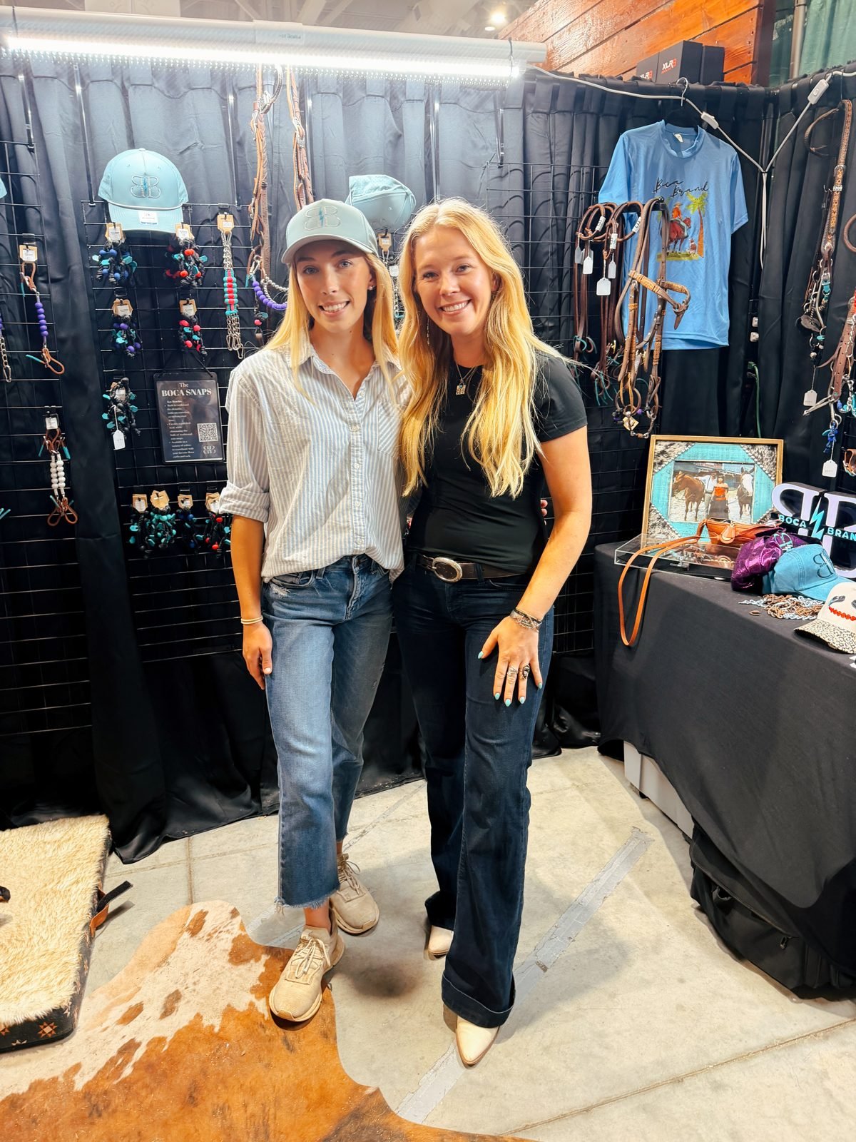 Lara and Erin at the Boca Brand booth